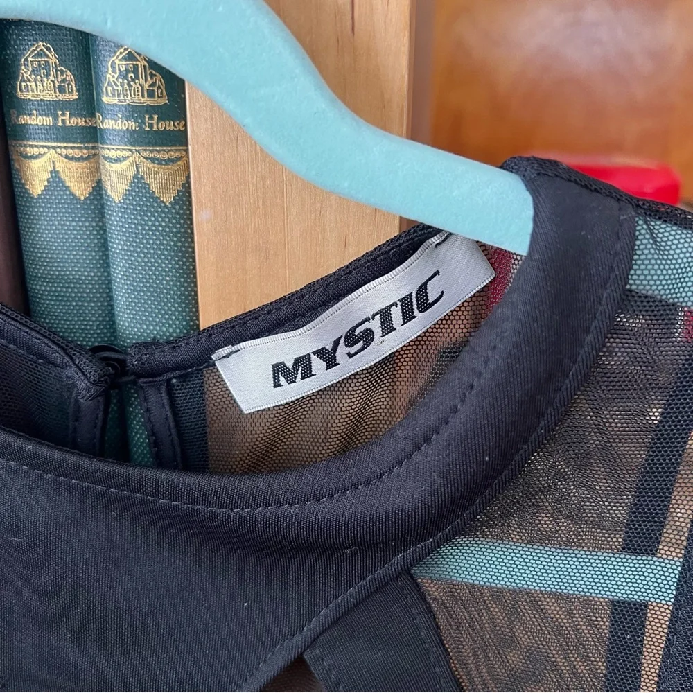 Mystic Black Mesh Detail Cutout Dress Bodycon - Picture 3 of 9